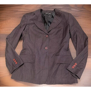 Anne Klein Suit Two Button Notch Pinstriped Suit Blazer Women’s 10